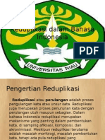 Reduplikasi Dalam Bahasa Indonesia