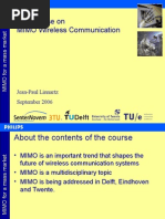 3TU Course On MIMO Wireless Communication: Jean-Paul Linnartz September 2006