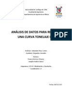 Análisis de Datos para Realizar Una Curva Tonelaje Ley