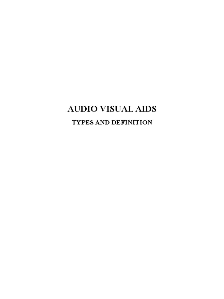Audio Visual Aids PDF Graphics Museum