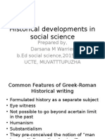 Historical Developments in Social Science