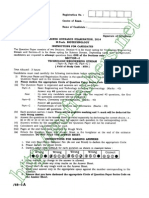 CBEE 2014 M.Tech Biotechnology-MTB Question Paper & Answer Key