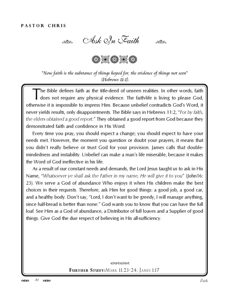 Understanding Faith in Prayer | PDF