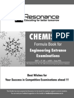 Resonance Gyan Sutra Chemistry Formula Booklet