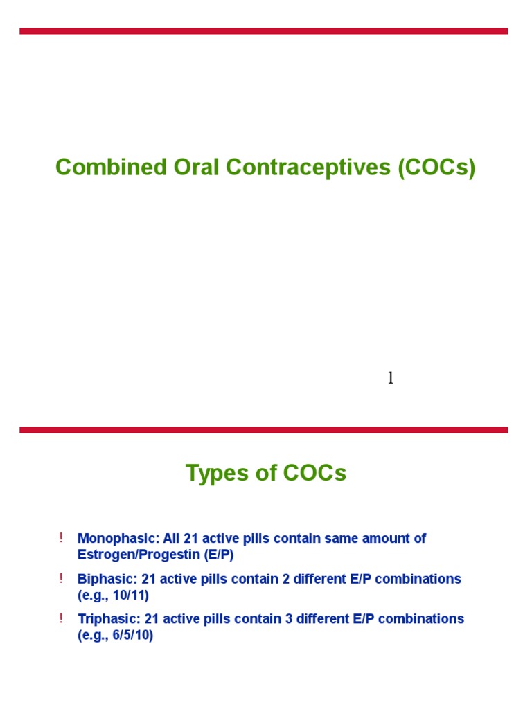 Understanding Combined Oral Contraceptives | PDF | Combined Oral ...