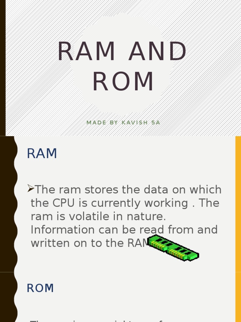 Basics of RAM and ROM | PDF
