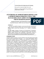 Synthesis of Spiropyrrolidines and 3-Spiropyrrolizidines Using The Baylis-Billman Adducts Derived From Ditroolefins