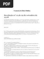 Resolução Nº 10 de 2008