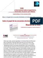 Sobre el papel de las encuestas electorales en México