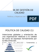 Sistema de Gestión de Calidad - Politica y Objetivos de Calidad