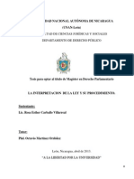 LA INTERPRETACIÓN DE LA LEY Y SU PROCEDIMIENTO