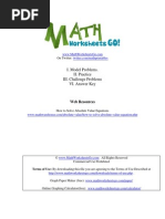 I. Model Problems. II. Practice III. Challenge Problems VI. Answer Key