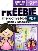 Back To School Interactive Notebook - SPANISH