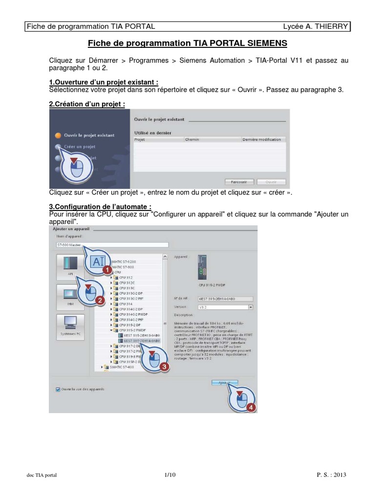 Guide de Programmation TIA Portal | PDF | Programmation informatique ...
