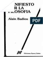 Manifiesto Por La Filosofia 1989 - Badiou Alain 