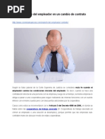 La mala fe del empleador en un cambio de contrato