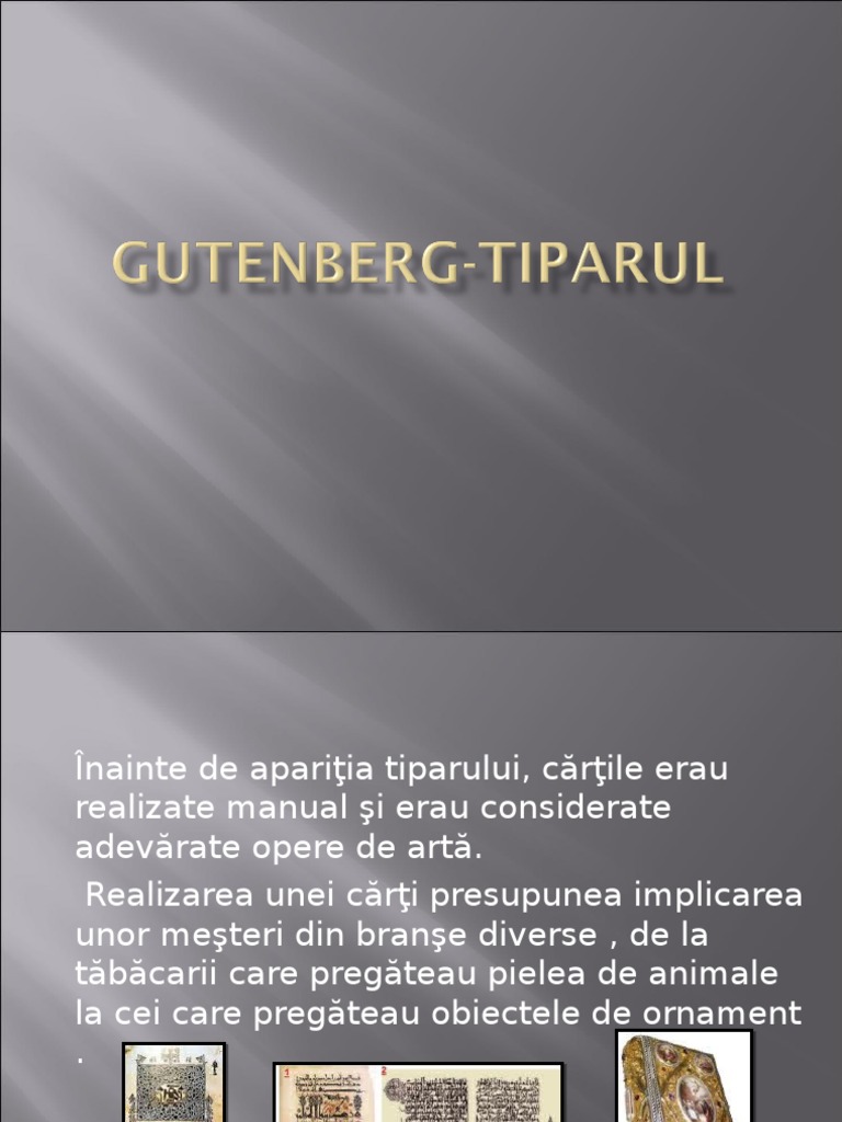 Aparitia Tiparului | PDF