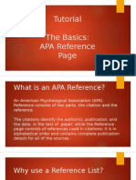 Apa Reference Page Tutorial