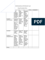 Physiological Psychology Lab Group Presentation Rubric 1 2 3 Total Comments Organization