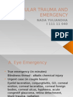 Ocular Trauma and Emergency: Nada Yuliandha I 111 11 040