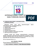 13 International Cost of Capital & Foreign Investment