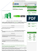 Definición Tamaño Empresarial Micro, Pequeña, Mediana o Grande