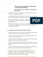 Análisis Del Actual Titular de Los Créditos de Banco Wiese Frente A Olimpus Trading