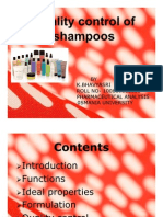 Quality Control in Shampoos-Bhavya