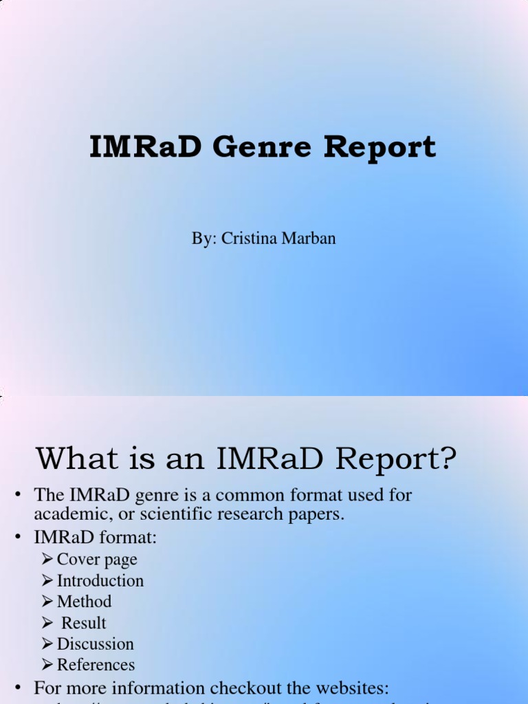 Understanding IMRaD Format | PDF | Business