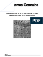 Anchoring of Monolithic Refractories