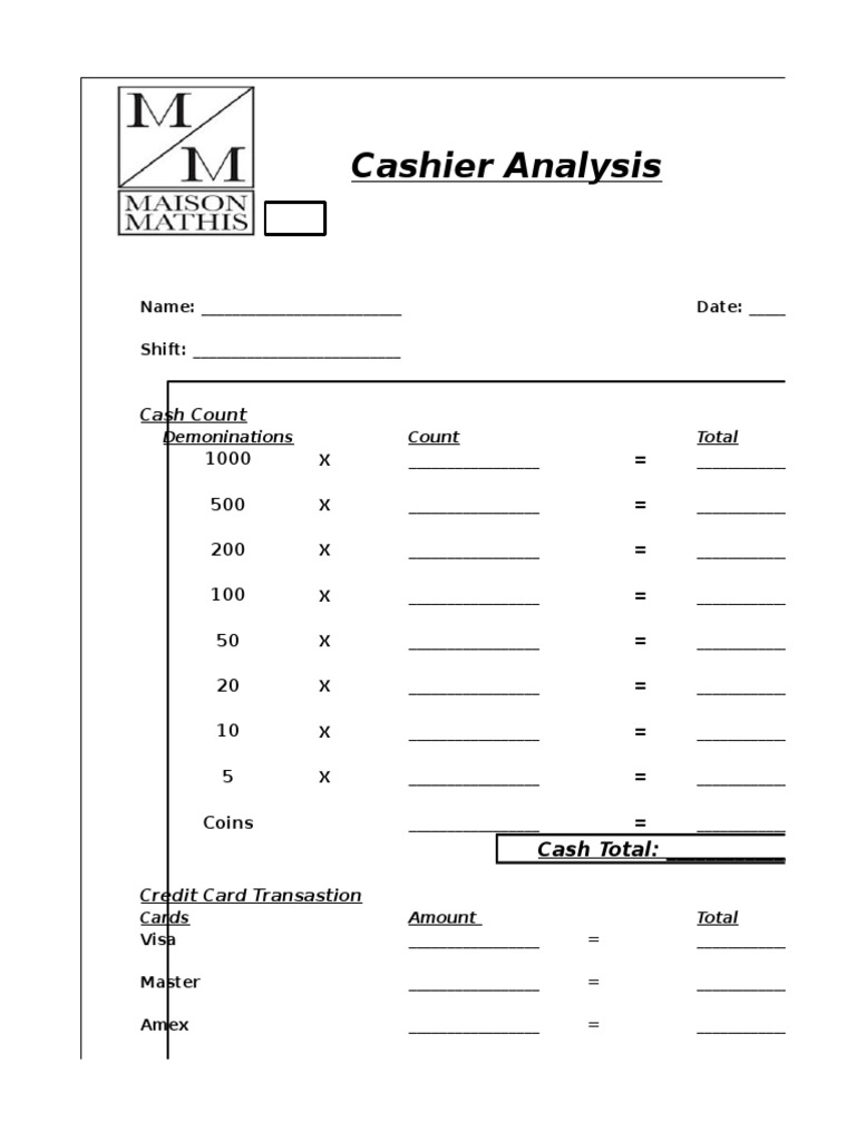 Cash Drop Envelope Format PDF