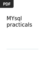 Mysql Practicals