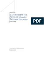 Elque hacer de la Administracion de Recursos Humanos