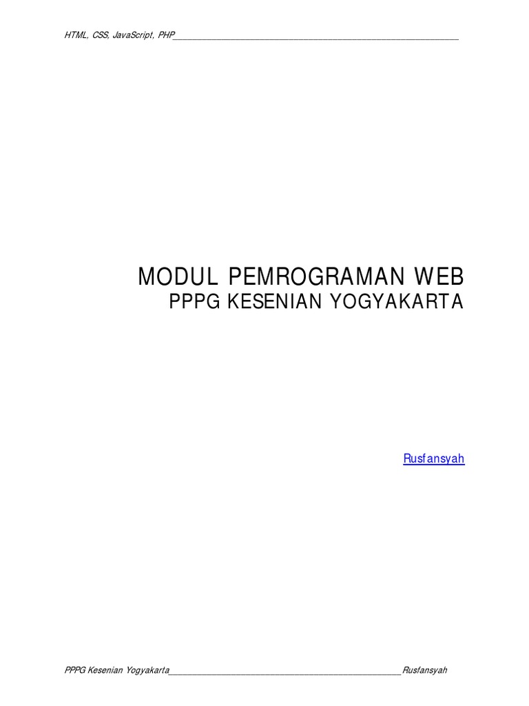 Pemrograman Web | PDF