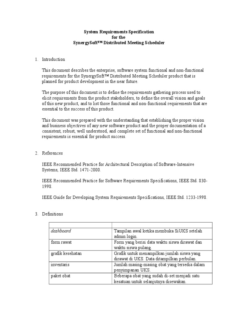 Template System Specification | Information Technology | Computing