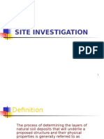 SITE INVESTIGATION METHODS