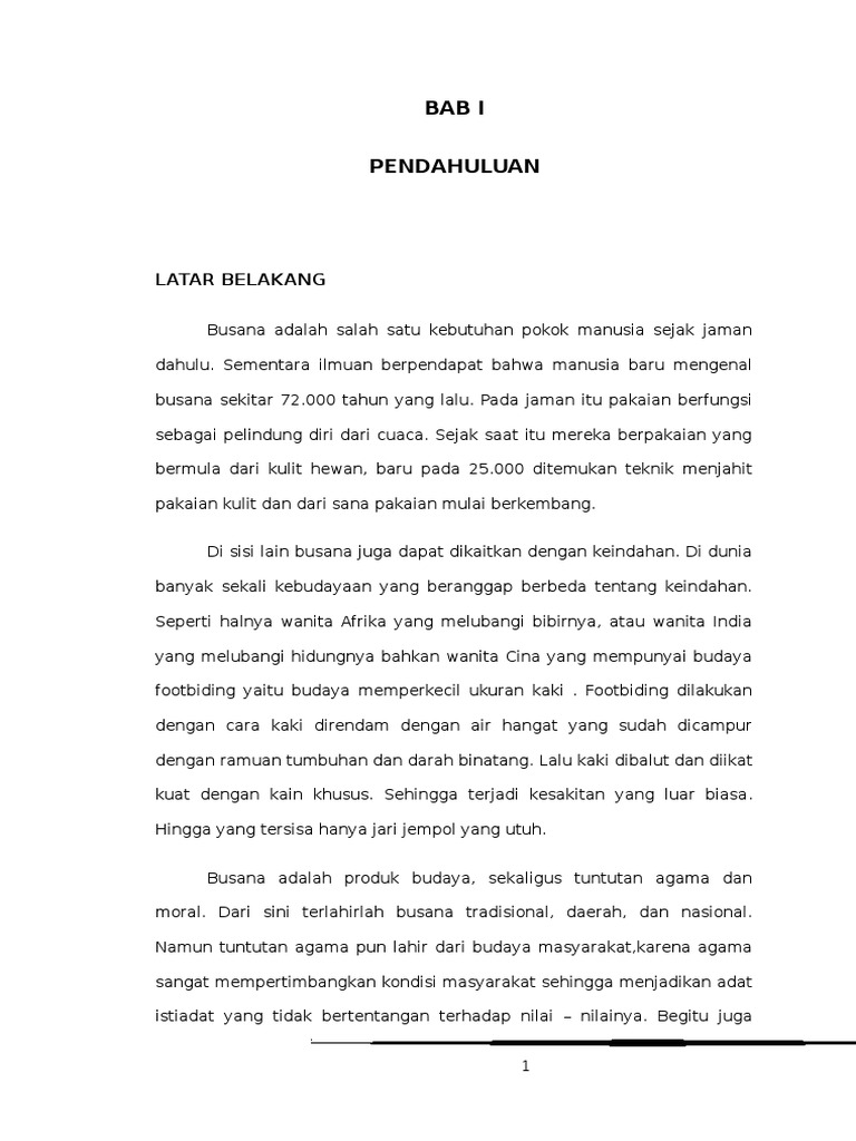 Makalah Busana Wanita