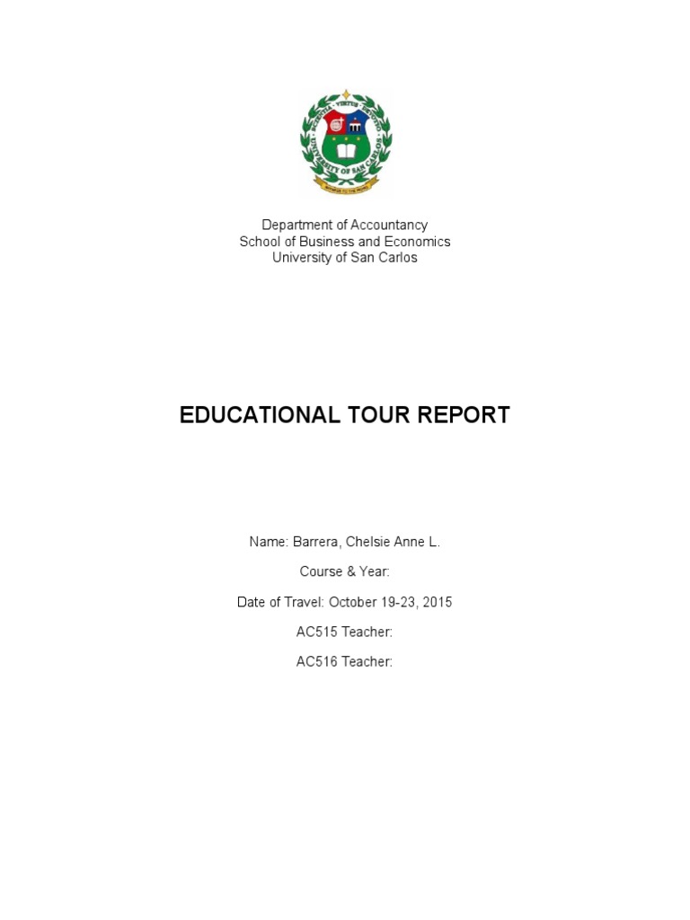a report on educational tour