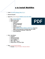 Steps to Install MultiSim