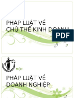 Chương 2 - Pháp Luật Về Chủ Thể Kinh Doanh