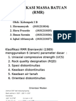 Klasifikasi Massa Batuan (RMR)