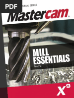 SAMPLE Mastercam X9 Mill Essentials Training Tutorial METRIC