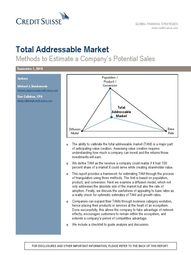 Addressable Market Estimation | PDF | Price Elasticity Of Demand | Demand