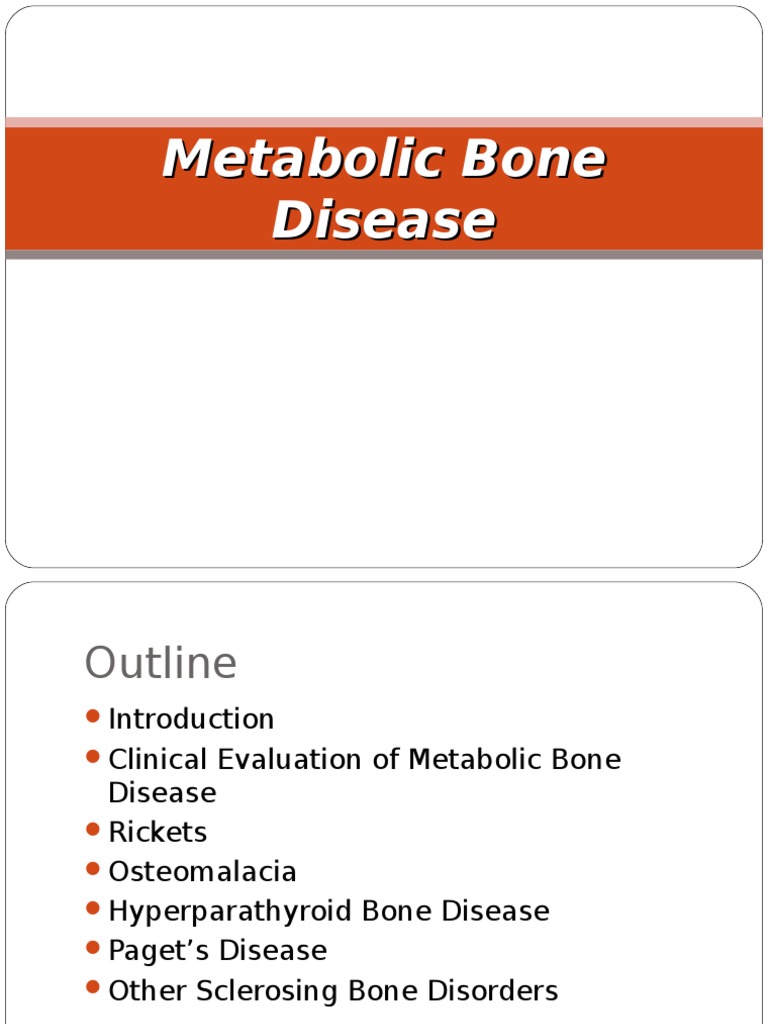 Overview of Metabolic Bone Disease | PDF | Bone | Skeletal System
