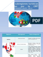 Regiones y Subregiones Turísticas Determinadas Por La OMT