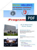 Final Programme, 3rd Swedish-Hellenic Conference, Athens, March 2010