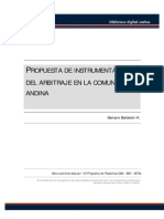 Baldeon H., Genaro - Instrumentación Arbitraje Comunidad Andina PDF