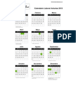 Calendario Laboral Asturias 2015