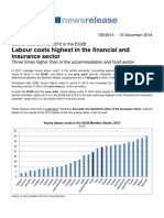 Labour Costs Highest in The Financial and Insurance Sector