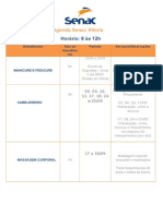 Horario Senac Manha